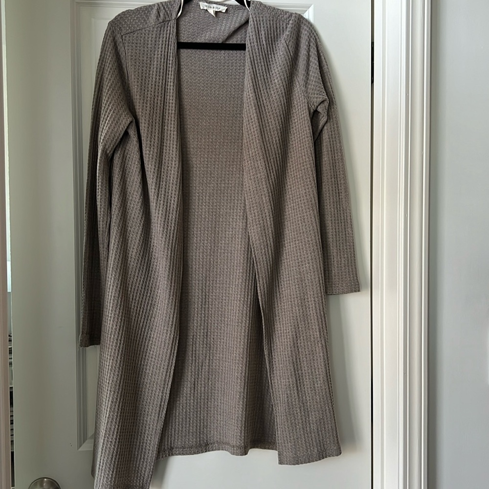 Small Nude duster waffle pattern
